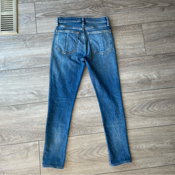 Rag and Bone Blue Nina High-Rise Skinny Jeans Exmoor - Picture 13 of 14